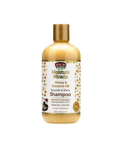 African Pride Moisture Miracle Honey & Coconut Oil - Nourish and Shine SHAMPOO - ALL THINGS HAIR LTD 